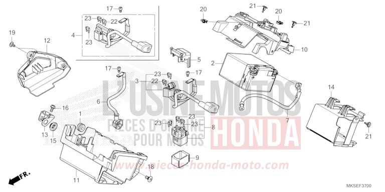 BATTERIE de Africa Twin DCT GRAND PRIX RED (R380B) 2021